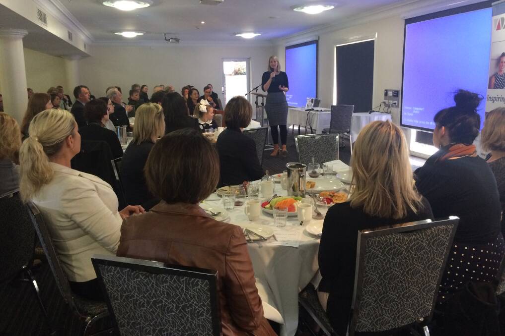 BUSINESS BREAKFAST: Guest speaker Nicola Hazell at Wednesday's Wagga Women in Business breakfast. Picture: Marguerite McKinnon