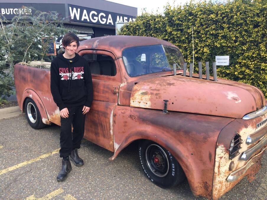 Nash Salmon is 14-years-old from Wagga and builds Rat Rods. 