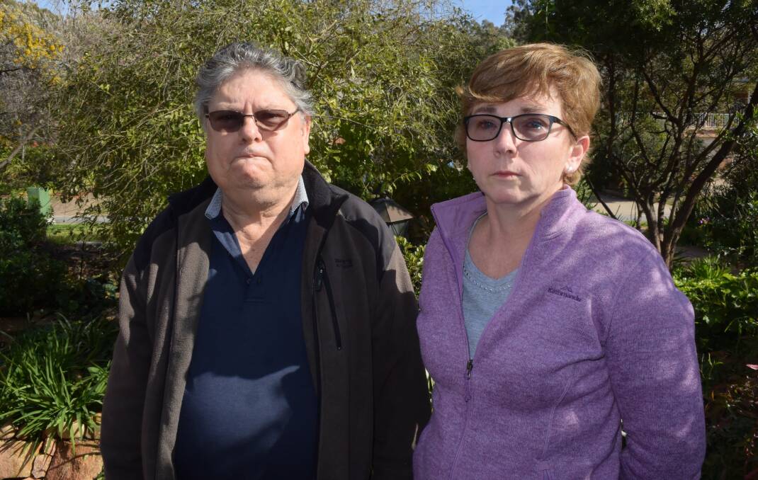 VICTIMS OF CRIME: Neighbours Ron Wilcox and Janet Moriarty are pleased to hear police have charged a man with property offences relating their their homes. Picture: Marguerite McKinnon