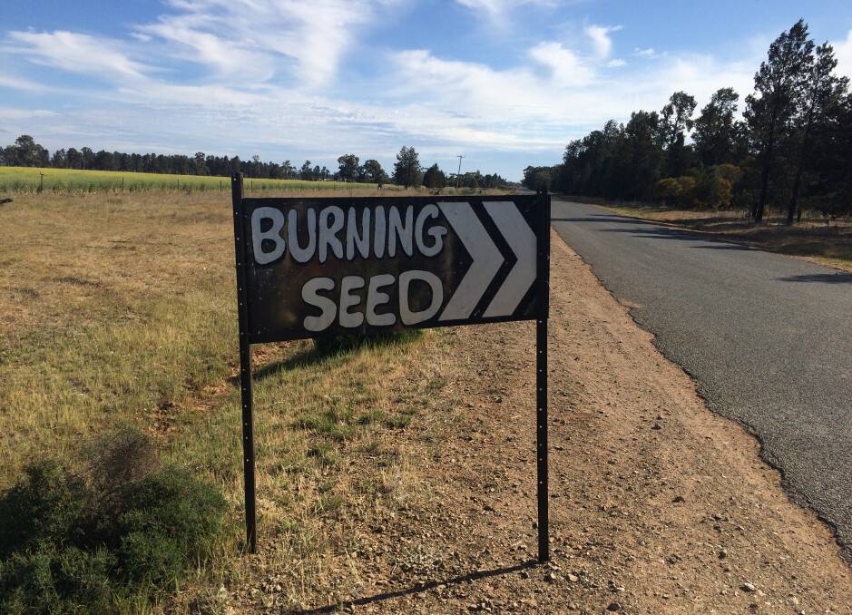 SIGN: The Burning Seed festival concludes on Monday but has kept police busy with constant drug charges over the five day event. Picture: Marguerite McKinnon