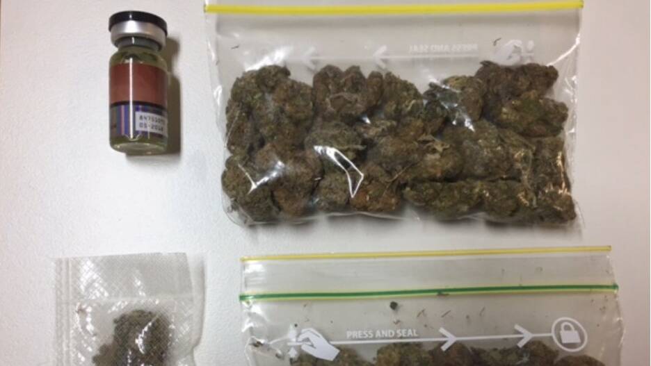 One man's haul: Police confiscated these suspected drugs from a 21 year-old Picton man after his car was stopped and searched on Tobruk St, Ashmont at the weekend.