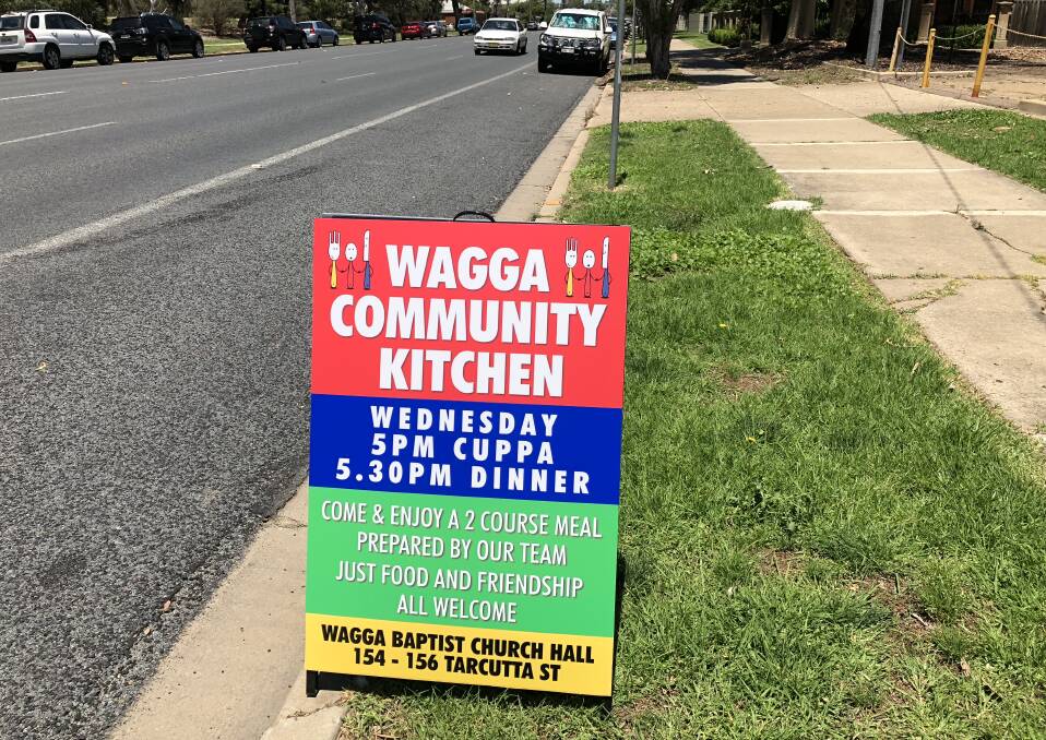 WELCOME SIGN: All welcome at the Wagga Community Kitchen. Picture: Marguerite McKinnon