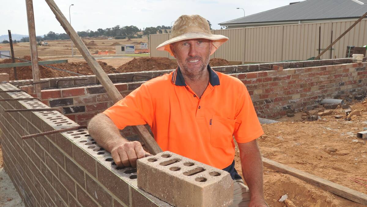 SHORTAGE: Bricklayer Glenn Bennett has struggled to find reliable apprentices is recent years. Picture: Laura Hardwick