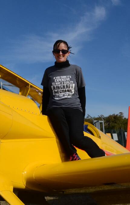 FLYING HIGH: Moruya’s Rebecca Smith is in the process of earning her pilot’s licence in tribute to her dad, well-known Wagga flying instructor Graham White. Picture: Bay Post