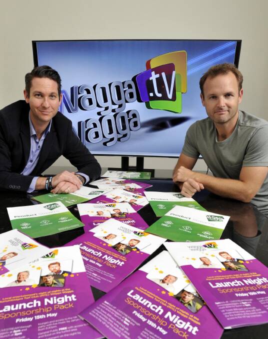 SWITCH ON: waggawagga.tv chief executive Adam Drummond and Clean Slate Media director Matt Olsen are gearing up for the online TV station's launch next month.