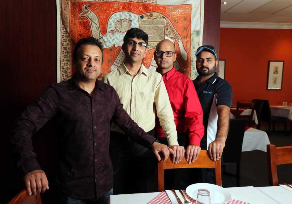 SHARING THE CULTURE:  Amit Gupta, Himanshu Rawal, Deepak Manchanda and Sarvjeet Singh. Mr Gupta says they are looking forward to the festivities. Picture: Les Smith 