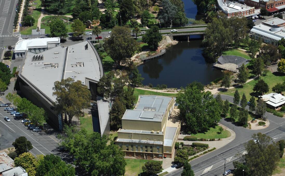 AERIAL SHOT: CEO of Committe 4 Wagga Phil May said riverside development is the ideal location for Wagga's version of the Hollywood sign. File Shot. 