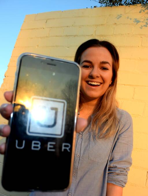 GOLDEN: Wagga woman Elise Pascoe is a regular Uber user in Melbourne and says the ride-sharing service would benefit Wagga. Picture: Brodie Owen