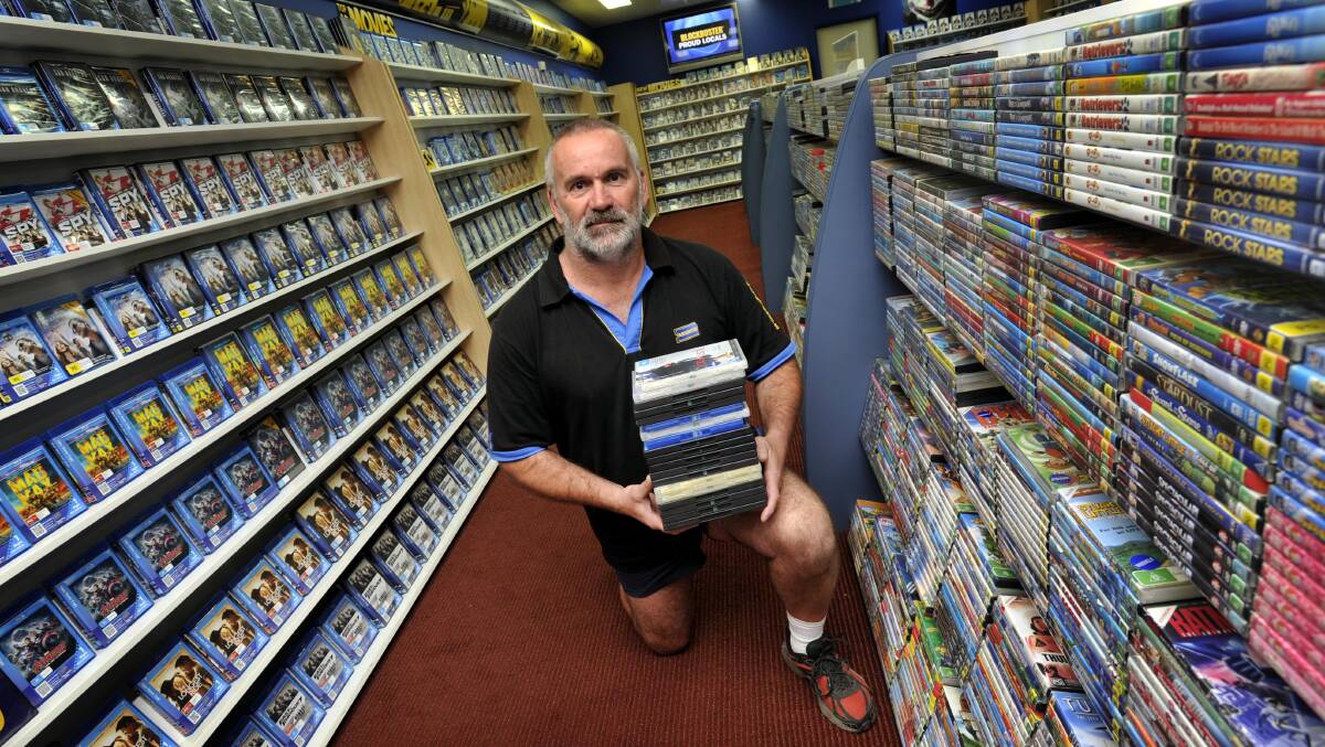 IT'S CLOSING TIME: Blockbuster Kooringal owner Brian Judd is calling it quits in Wagga and closing down his video store. Picture: Les Smith