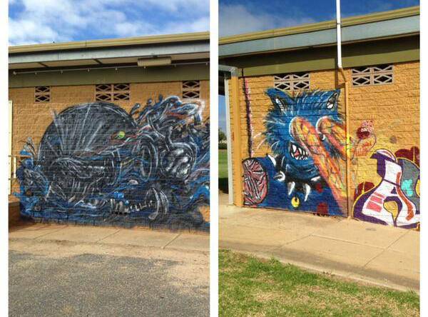 CONTROVERSIAL: Wagga people have criticised this piece of artwork at Harris Park, but others have defended it.