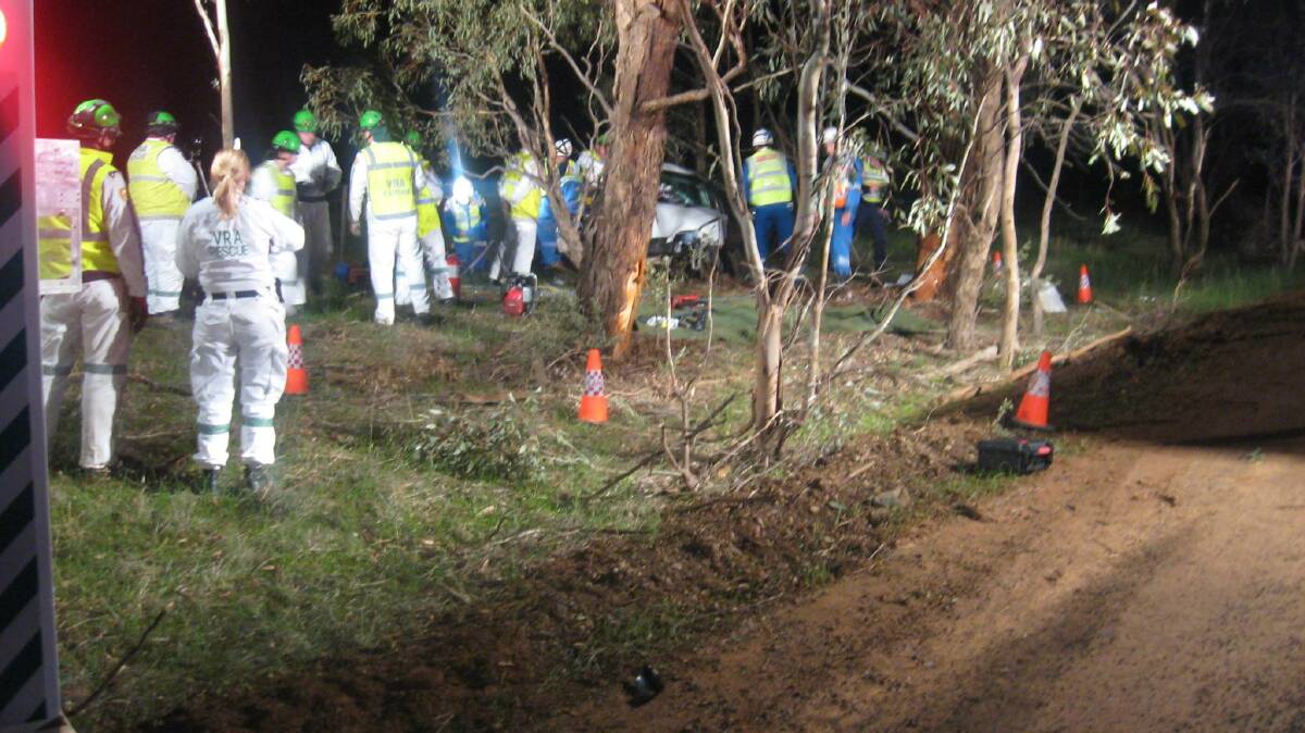 The scene of Stephanie Smyth's crash in 2009. Picture: Supplied