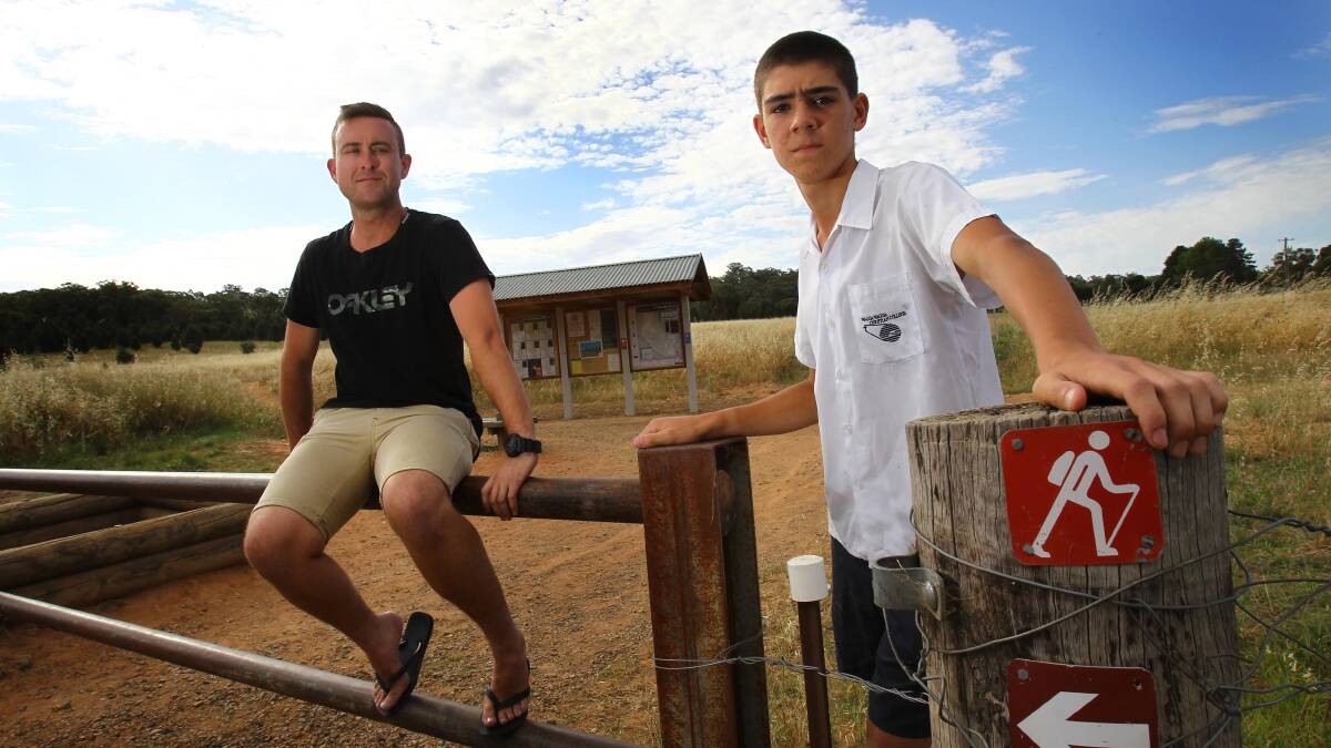 COOL UNDER PRESSURE: Zachary Curtis, 13, and Shaun Ward are credited with saving Bethany Mills' life at Pomingalarna Reserve. Picture: Les Smith