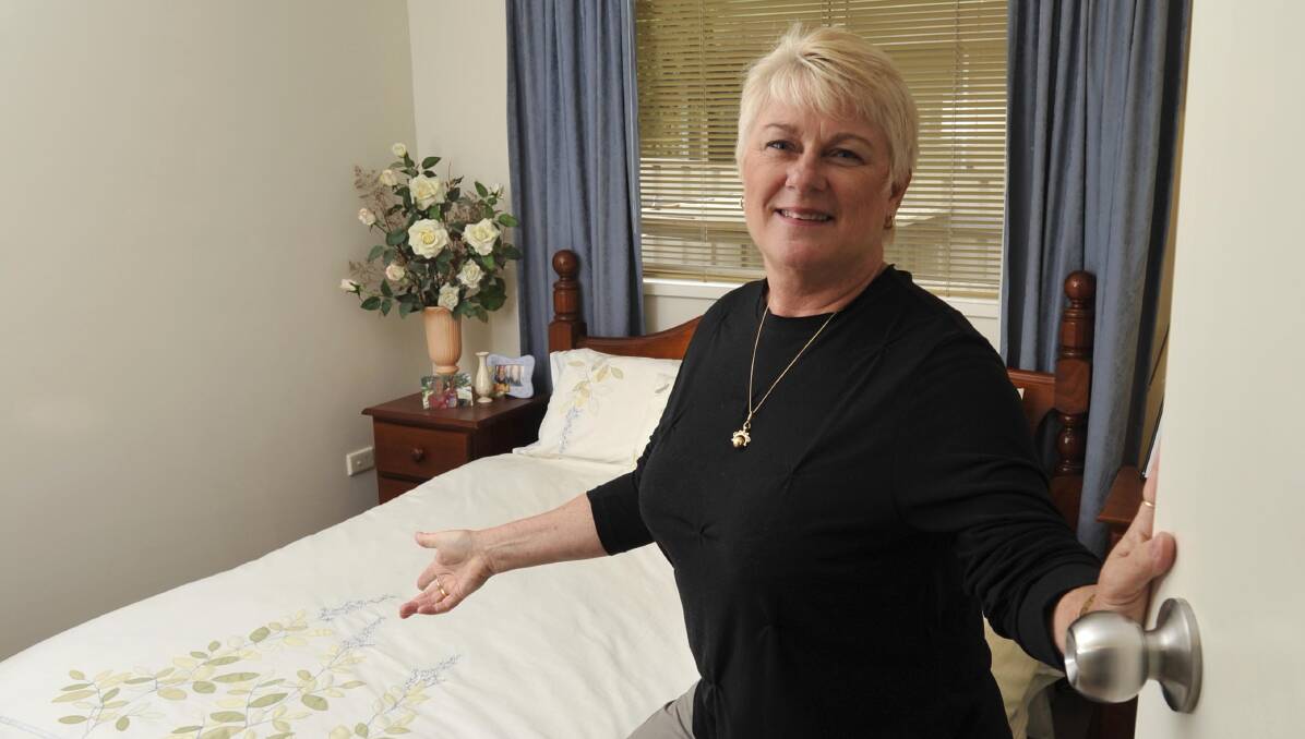 COME AND STAY: Janette Tucker shows off one of the rooms she lists on Airbnb, while a growing number of people take up the service in the place of established motels and hotels. Picture: Les Smith