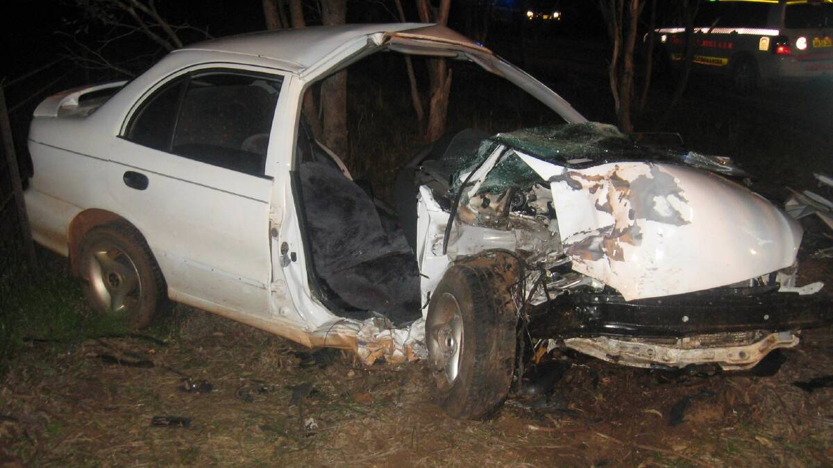The scene of Stephanie Smyth's crash in 2009. Picture: Supplied
