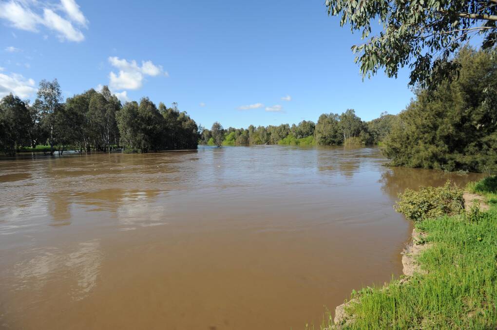 The Murrumbidgee River overflowed in 2016, flooding much of Wagga.