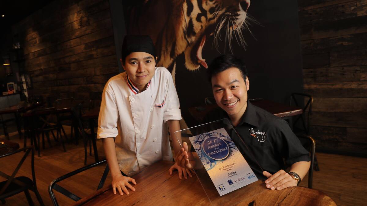 Thaigga chef Thanchanok Manon and general manager Chirasak Khruawong. Picture: Les Smith