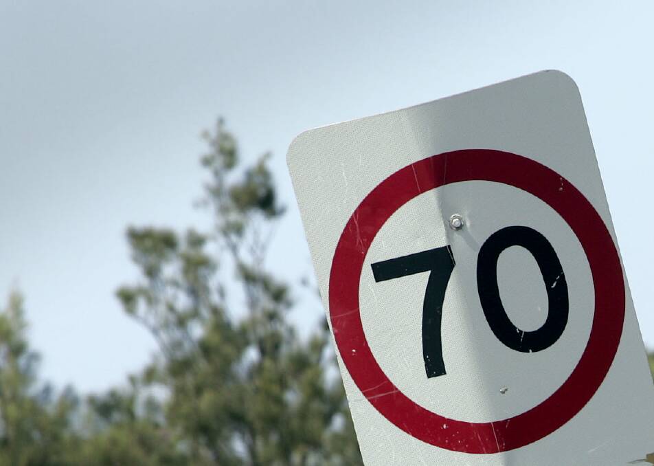 The Pine Gully Road speed limit will be reduced from 100km/h to 70km/h from Tuesday.
