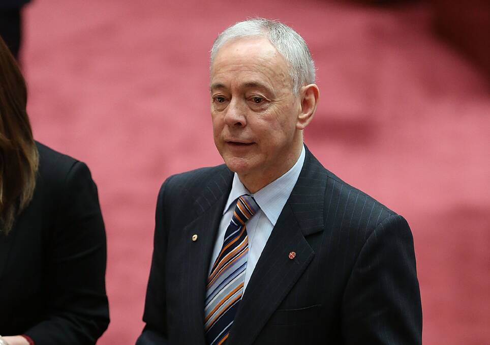 Senator for South Australia Bob Day is sworn in during an official swearing in ceremony on July 7, 2014 in Canberra.