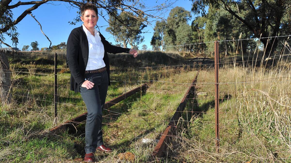 Wagga Rail Trail committee chairwoman Lisa Glastonbury officially announced plans for the Wagga-to-Ladysmith rail corridor last week. Picture: Kieren L Tilly