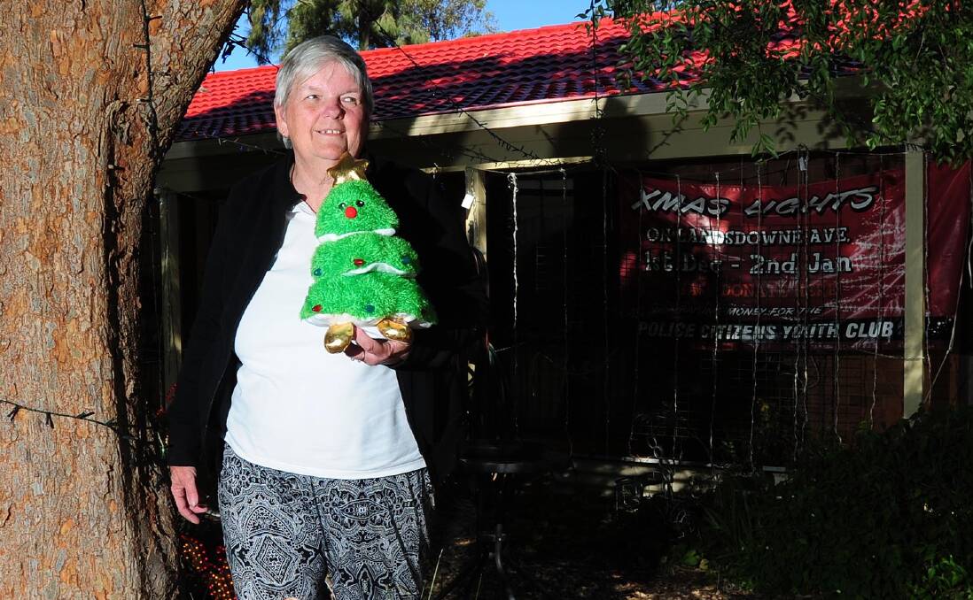 CHRISTMAS CHEER: Sharyon Bird and her husband, Geoff, decorate their house every Christmas to raise money for PCYC. Picture: Kieren L Tilly