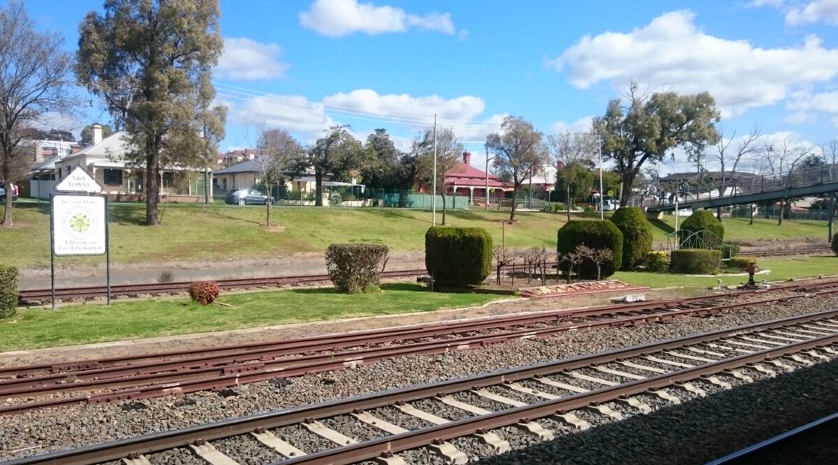 The Tidy Town sign has faded and so has the garden that was once a bright welcome to railway passengers to Wagga.