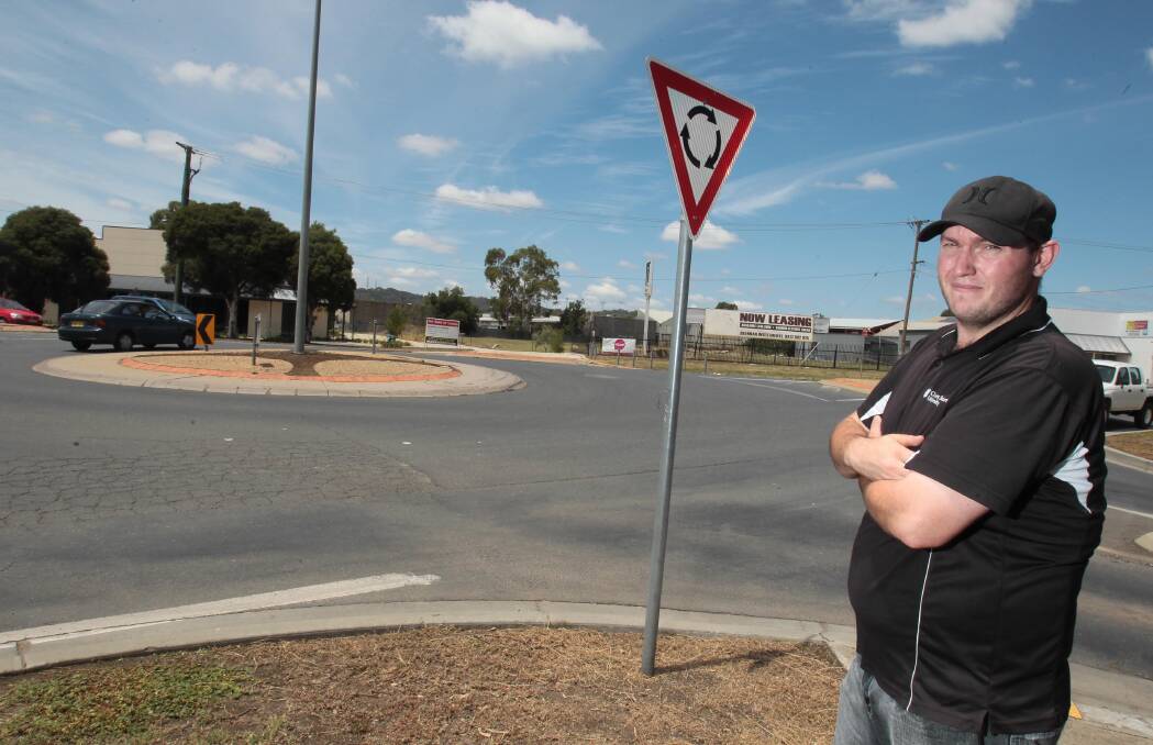 William George wants changes to the roundabouts on Dobney Avenue and Pearson Streets, but doesn't think stop signs are the answer.