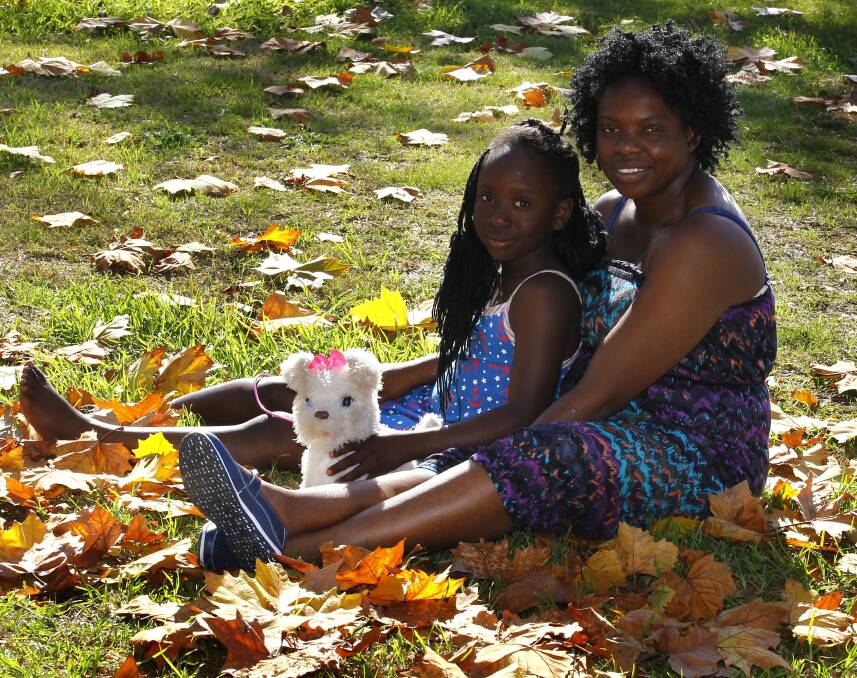 Angela Aseka and daughter Esperanca, 7, will be deported to Kenya next week. Picture: Les Smith