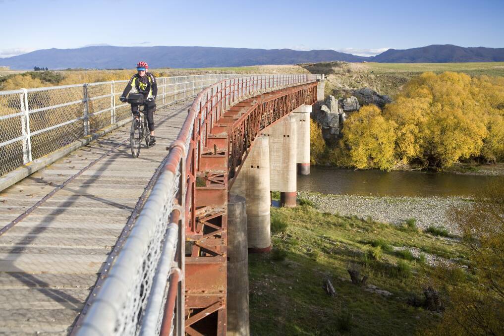 A section of the Otago rail trail in New Zealand.