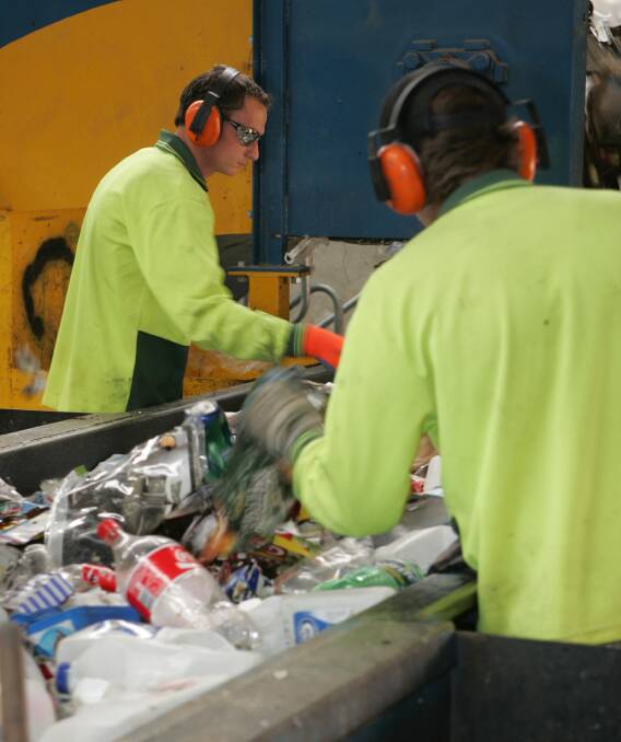 READY TO RECYCLE: Kurrajong Waratah will have to ramp up its recycling plant throughput when a container deposit scheme begins.