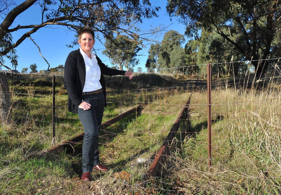 FUTURE VISION: Wagga Rail Trail project chairwoman Lisa Glastonbury wants to revive the disused Wagga to Ladysmith track. Picture: Kieren L Tilly