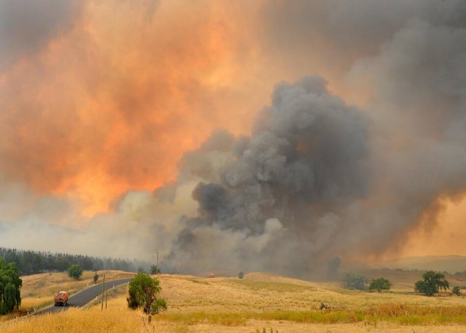 A major fire outbreak near Humula in 2014. Picture: Les Smith

