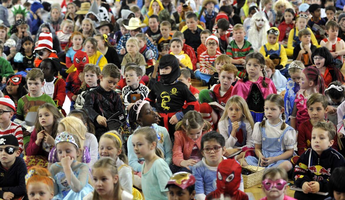 Henshke Primary School students at the annual Book Week parade. Picture: Les Smith