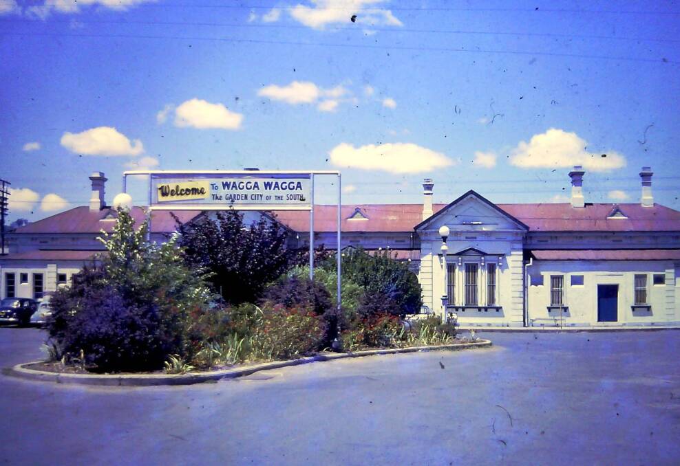 WARM WELCOME: Wagga Railway Station in the 1950s. Back then Wagga was widely promoted as the "Garden City of the South".