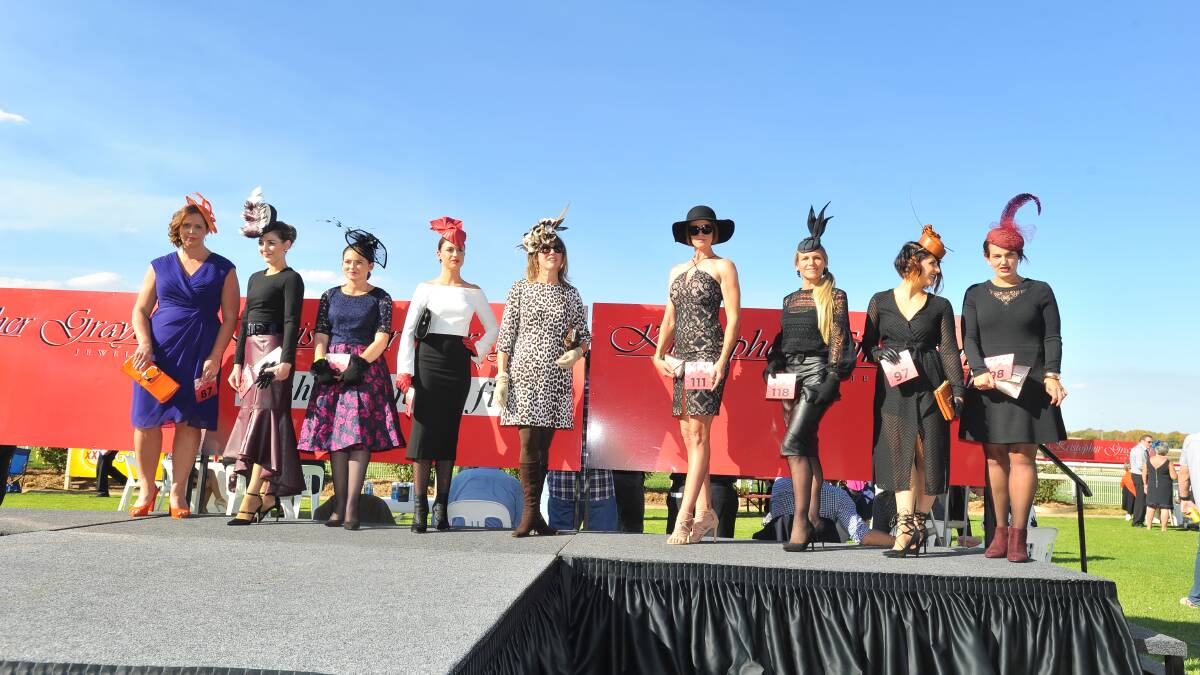 Women compete in the Young Contemporary category of Fashions on the Field during last year's Gold Cup carnival.