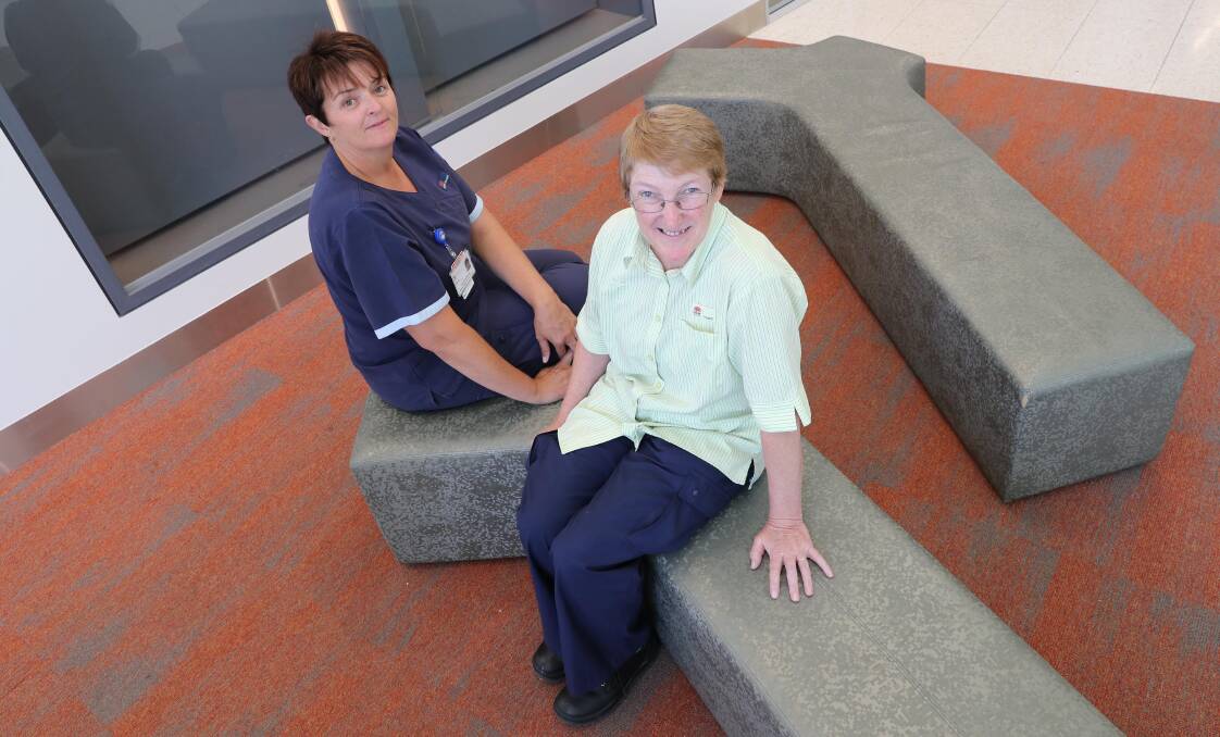 CHANGING LIVES: Project leader Maree Howell (left) with colleague Jacquie Reed, who will donate bone after undergoing a hip replacement. Picture: Les Smith