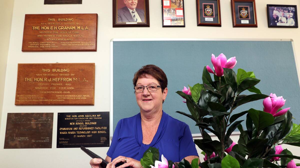 OLD SCHOOL: Fay Gordon has worked at Wagga High School since 1983.