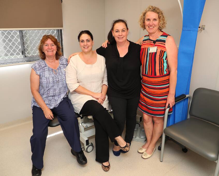 Bonnie Fraser, from wound management, nurse practitioner Leah Brown from wound management, Karrinda Kenny from stomal therapy and nurse practitioner Linda Geale from respiratory.