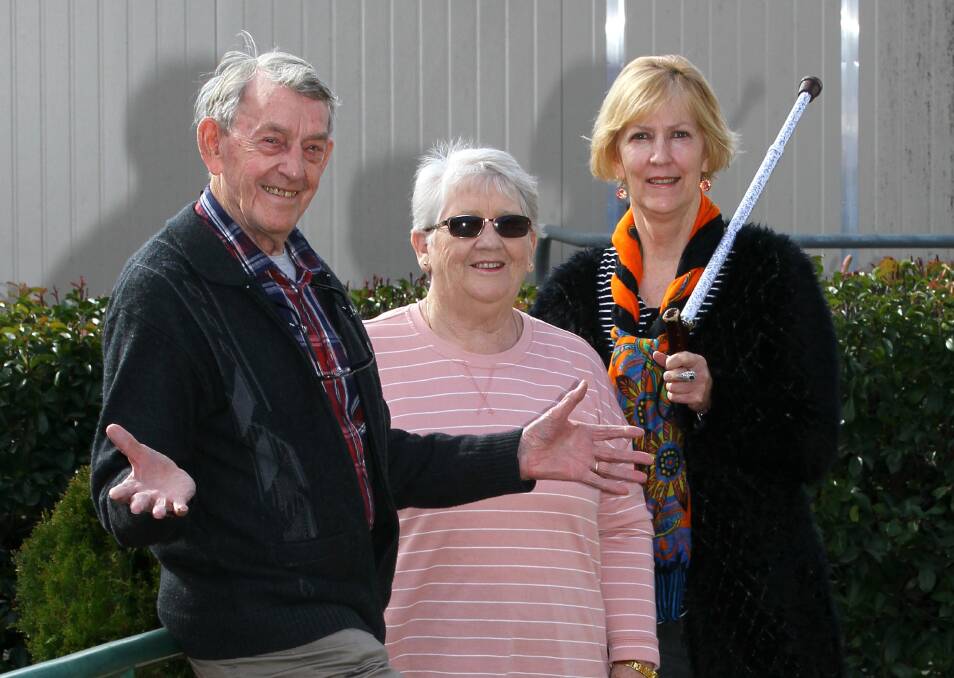 BEST FOOT FORWARD: Gerard Meredith, Gwen Baumer and Diane Millward have undertaken the Stepping On program. Picture: Les Smith.