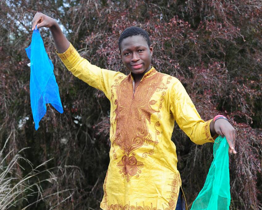Abu Kebe at the Riverina Drama Camp at Borambola in June 2017. Picture: Kieren L Tilly
