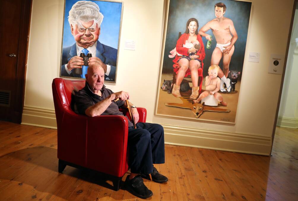 SUCCESS: Peter Batey has visited a Wagga exhibition of the Best of the Bald Archy Prize winners in Wagga. Picture: Les Smith