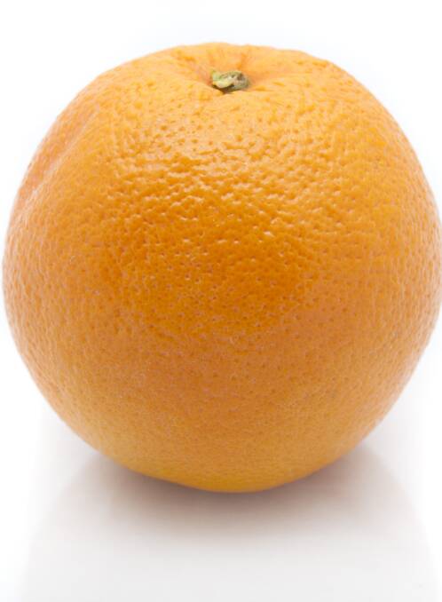 A stock photo of an orange.