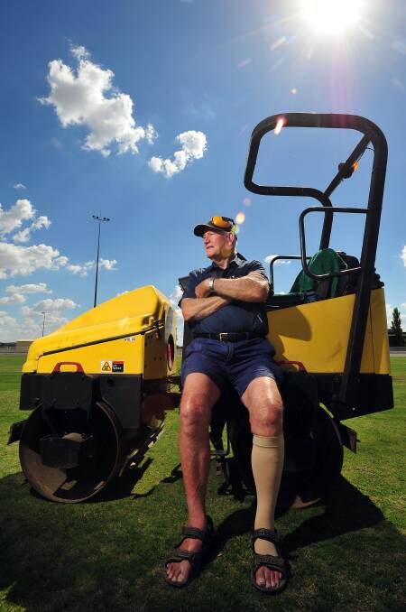 WARMING UP: Mick Yarrington is Wagga’s oldest cricket groundsman and has no plans to hang up the boots just yet.