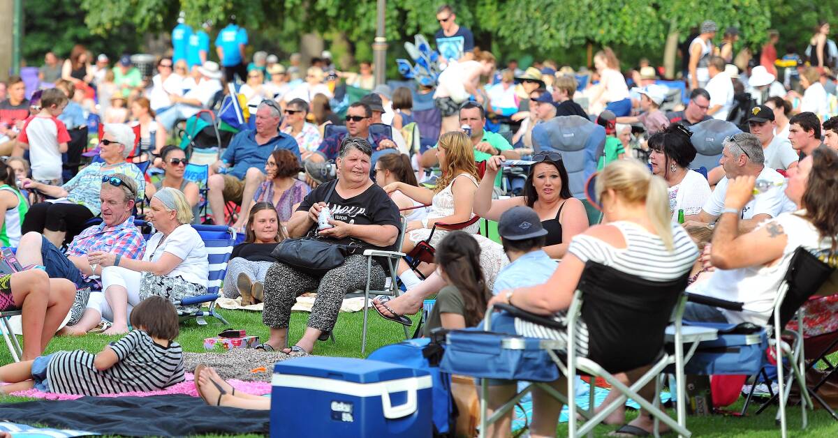 PACKED TO THE RAFTERS: Around 12,000 residents flooded the Victory Memorial Gardens at Wagga Live last year. 
