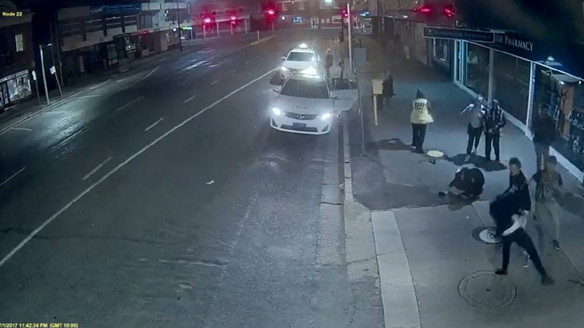 A screen capture from the CCTV footage.