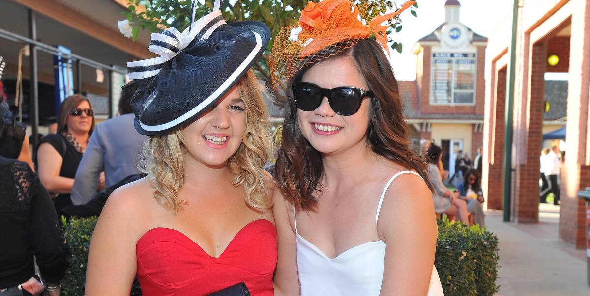 FUELLED BY FASHION: Wagga students Danicka Wooden and Jenni Fraser were enticed to the Gold Cup by the appeal of fashion, seeing friends and selfies.