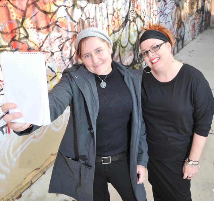 Growth: Zoe Beaumont and Tara Lightfoot are thrilled to see so much interest in slam poetry in Wagga. Picture: Laura Hardwick.