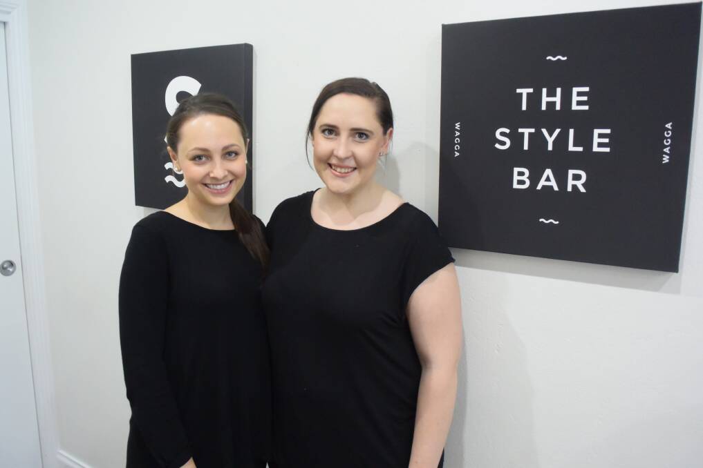 New idea: Senior hair stylist Lauren Kennedy with beauty coordinator Dimity Heffernan. The girls work at the Style Bar on Gurwood street. 