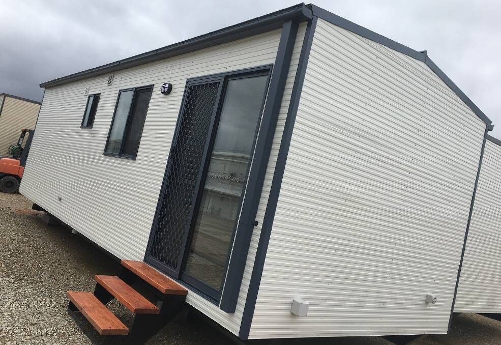 Recent addition: The "Yankee" is the newest and largest portable offered by Spot On Portables, the 14 by seven metre building features three bedrooms.