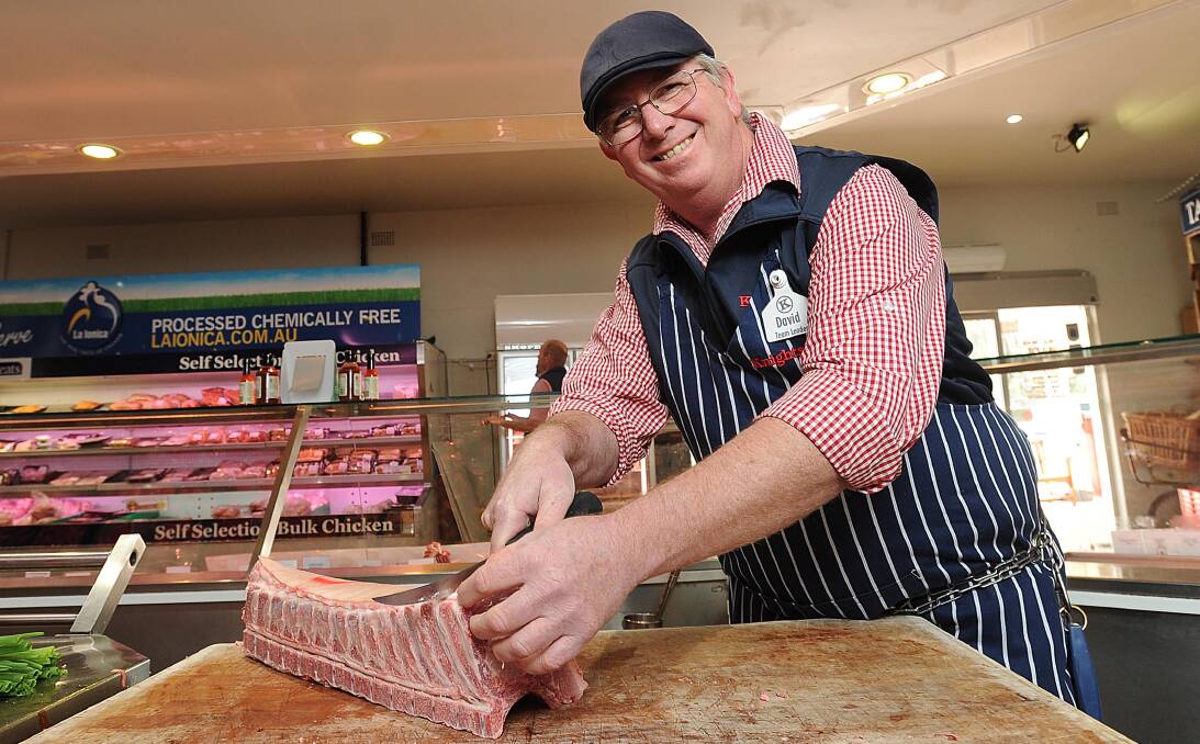 CHOPPING UP: Knights Meat and Deli team leader in sales and quality David Dunbar will share his more than 30 years of experience as part of Taste Riverina Food Festival. Picture: Laura Hardwick 