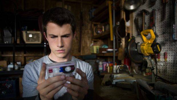CONTROVERSIAL: In the series, Clay Jensen finds cassette tapes left by dead teenager Hannah Baker. Picture: Netflix